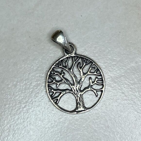 925 Tree of Life Pendant Only Small 1/2" Silver Tree - Picture 1 of 3